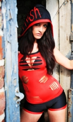 Red/Blk Hooded Vest and Shorts