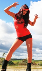 Red/Blk Hooded Vest and Shorts