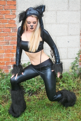 Cat Wetlook Trousers 3pc