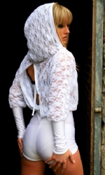 Xmas Lace BatZ 2pc Wht