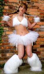 Xmas Wht Glow Babes 5pc
