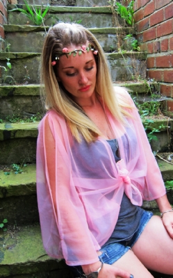 Kaftan Mesh Baby Pink