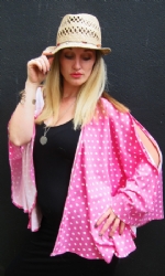 Pink Polka Kaftan S/M