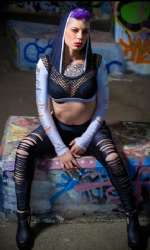 Peek net hoody 2pc BW
