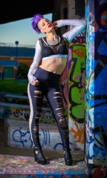 Peek net hoody 2pc BW