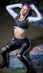 Peek net hoody 2pc BW
