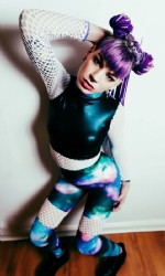 Space zip up catsuit
