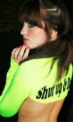 Printed Shrug Neon Yellow