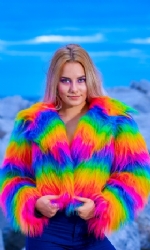 Collar Coat Stripe