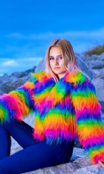 Collar Coat Stripe