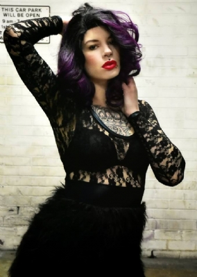 Laced Fur Dress