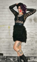 Laced Fur Dress