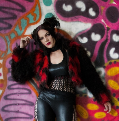 Crop fur coat