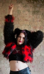 Crop fur coat