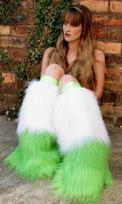 Lime and White 2tone Fluffs
