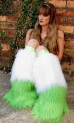 Lime and White 2tone Fluffs