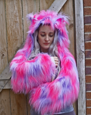 LINED Cat fur Shrug