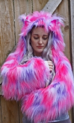 LINED Cat fur Shrug