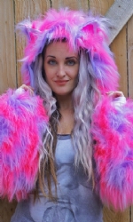 LINED Cat fur Shrug