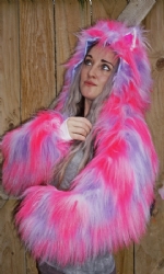 LINED Cat fur Shrug