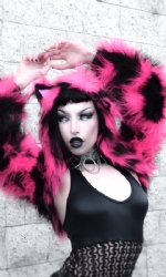 Cat Hood Fur Shrug B/P