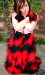 Black/Red Fluff & Cuff