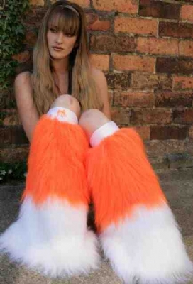 White and Ora 2tone Fluffs