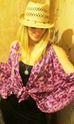 S Pink Leopard kaftan