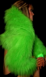 LINED Hood Fur Shrug