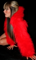 LINED Hood Fur Shrug
