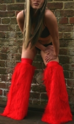 Red Overknee Fluffs