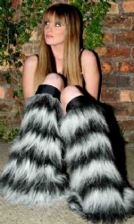 Blk/White Stripe Fluffs