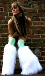 Wht/Lime Hussiz Fluffs