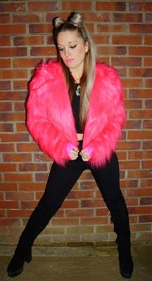 S Pink Collar coat
