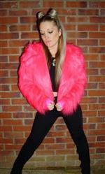 S Pink Collar coat