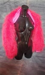 S Pink lined shrug