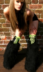 Blk/Nyell Hussiz Laced Fluffs