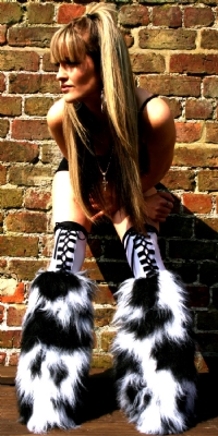 Wht/Blk Camo Laced Fluffs