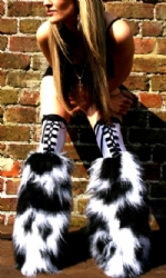 Wht/Blk Camo Laced Fluffs