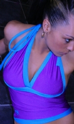 Long Halterneck Purp/Tur