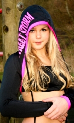 Hooded Shrug Black/Hotpink