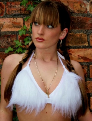 Fur Bra White