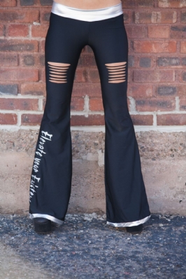 Slashed Trousers Blk/Silv