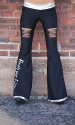 Slashed Trousers Blk/Silv
