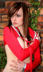 Hooded Shrug Red/Silv