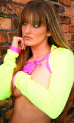 Hooded Shrug NYell/Pink