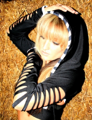 Slashed Hooded Shrug B/Z