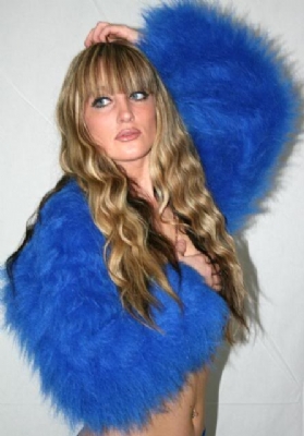 Fur Shrug Blue