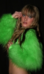 Fur Shrug Lime