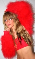 Fur Shrug Red